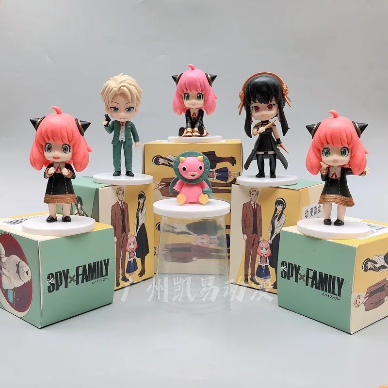 

Набор из 6 фигурок SPY FAMILY: Аня и Йор, украшения для автомобиля и рабочего стола, модель-игрушка, подарок