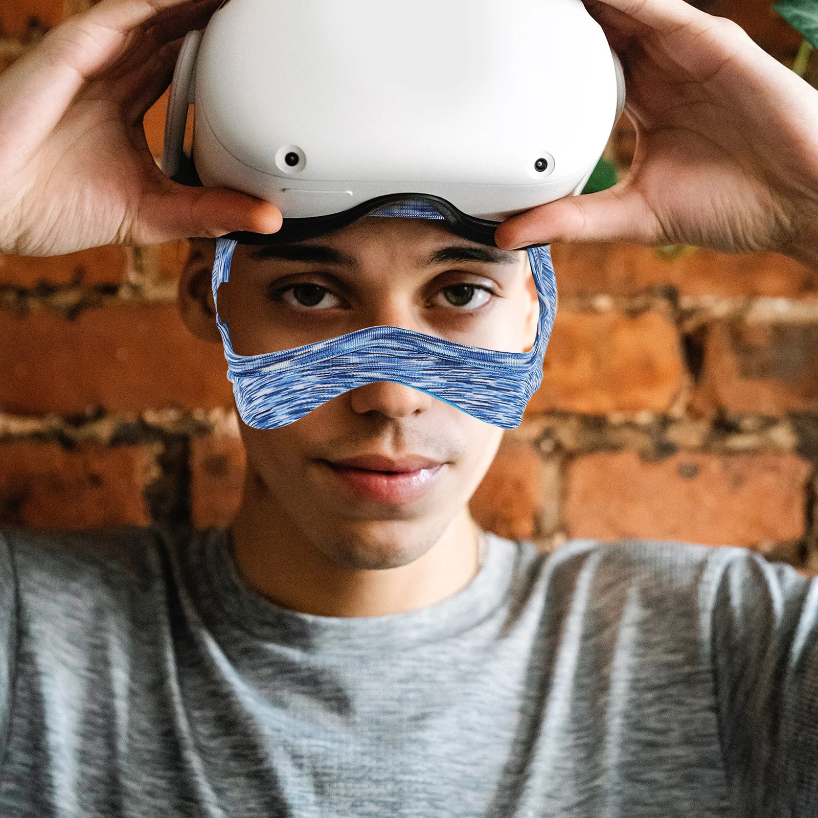 

Vr Eye Mask Cover Premium Polyester Sweatband for Vr Headset Long Wear Comfort Fit Lightweight Portable Gaming Accessory