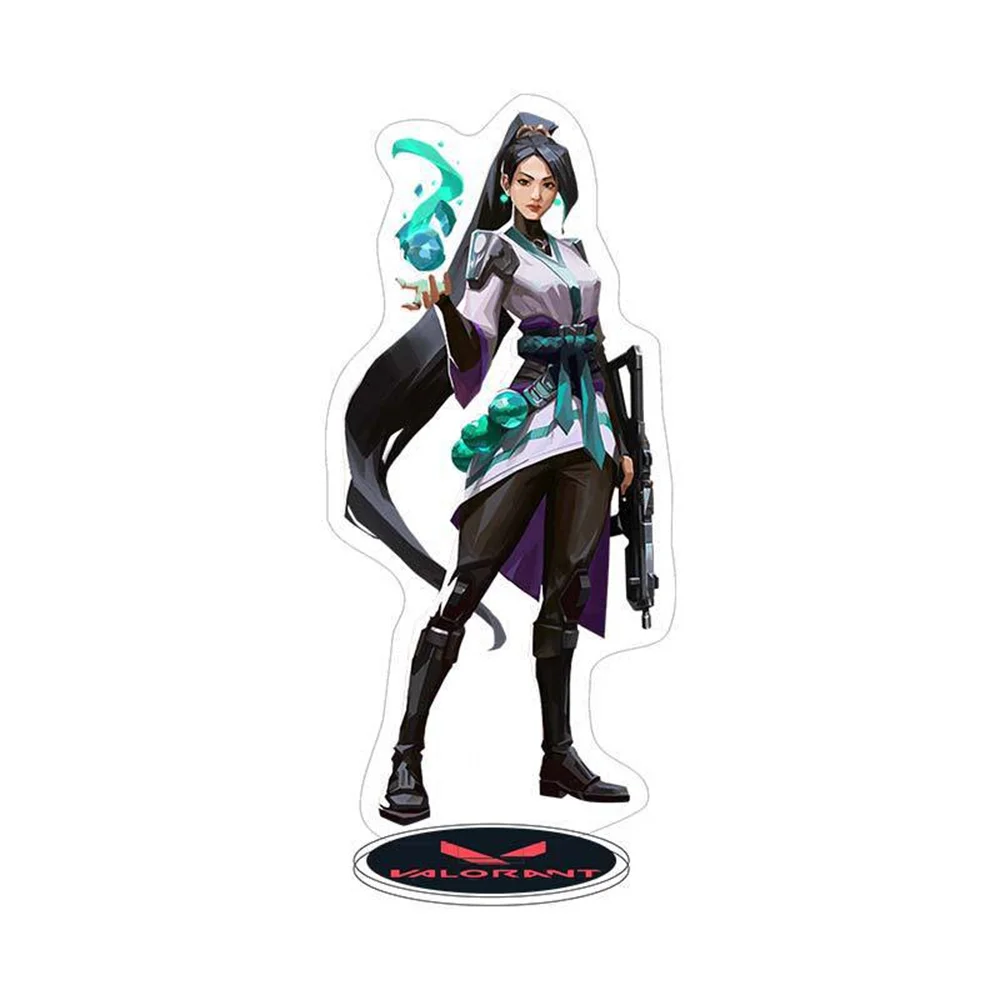 Game Valorant Figures Sage Killjoy Jett Sova Cypher Anime Cosplay Acrylic Stand Model Plate Desk Decor Standing Sign Figure Gift