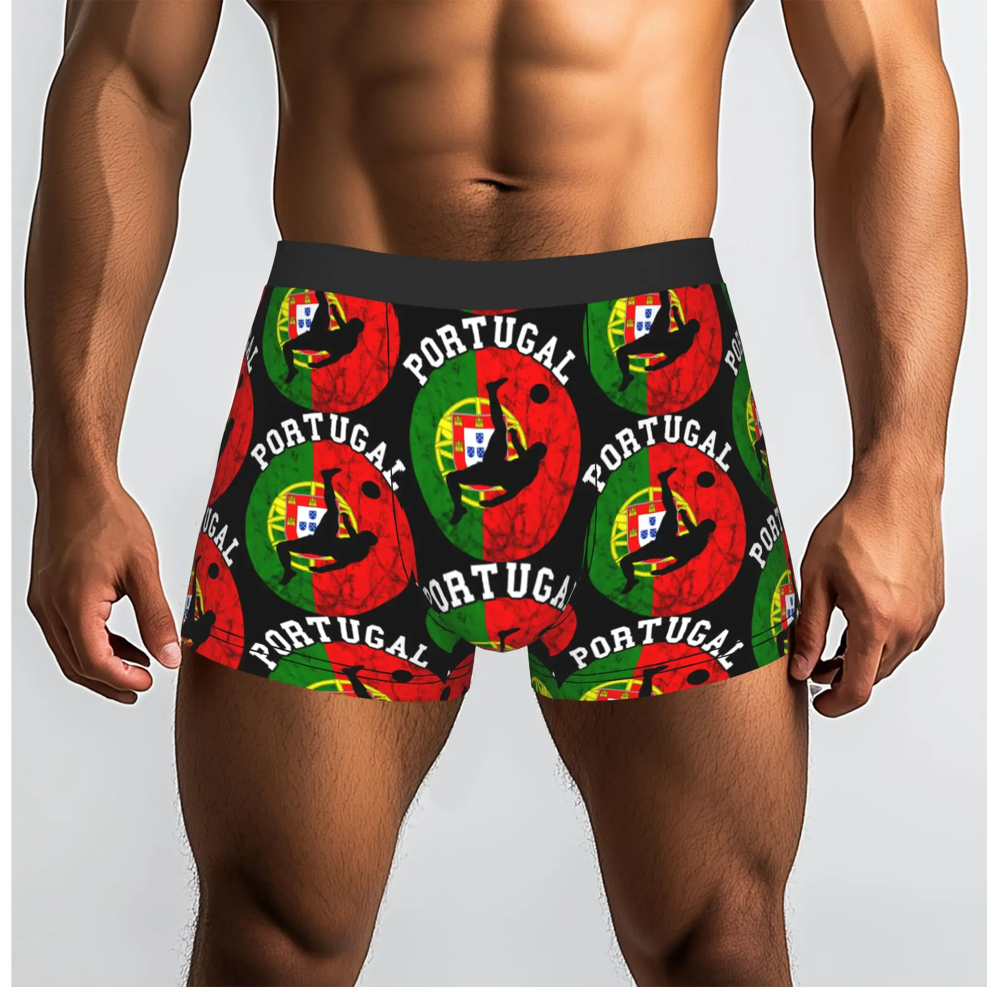 Portugal Soccer Futebol Portuguese Pride Portuguese Underpants Breathbale Panties Male Underwear Print Shorts Boxer Briefs