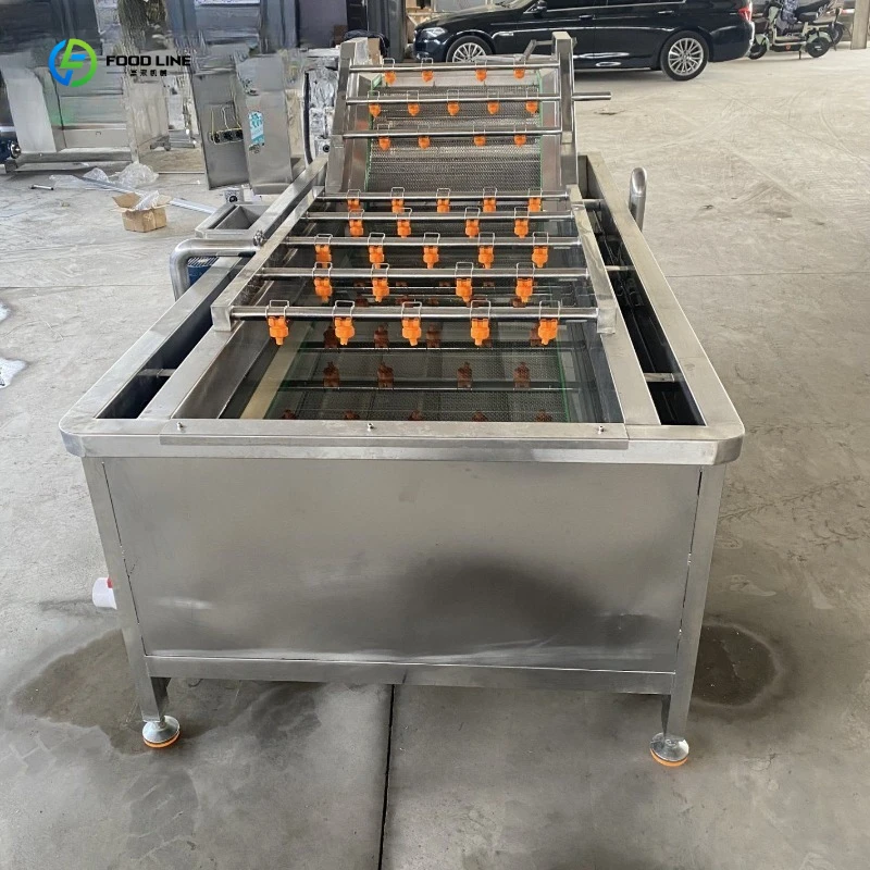 Fruit and Vegetable Bubble Cleaning Machine High‑Performance Fresh Produce Washing Device FL Customized