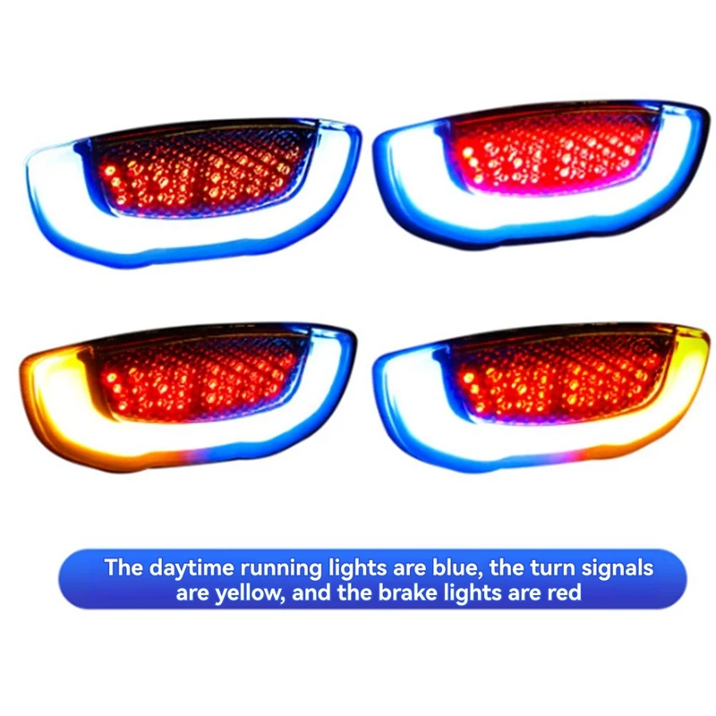 

New_Motorcycle Led Taillight Turn Signal Light Blue Light