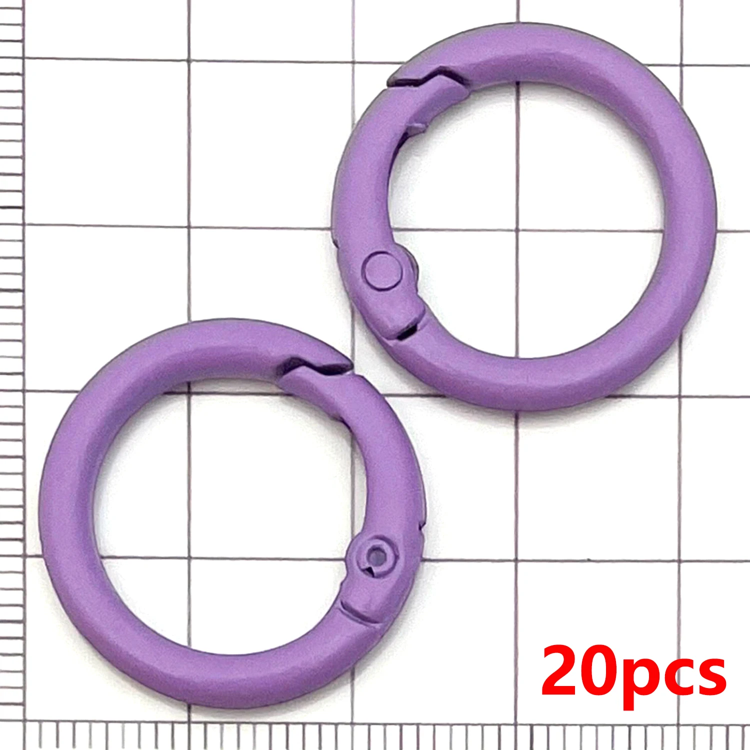 20pcs Matte Spring O Rings for DIY Keychain Making