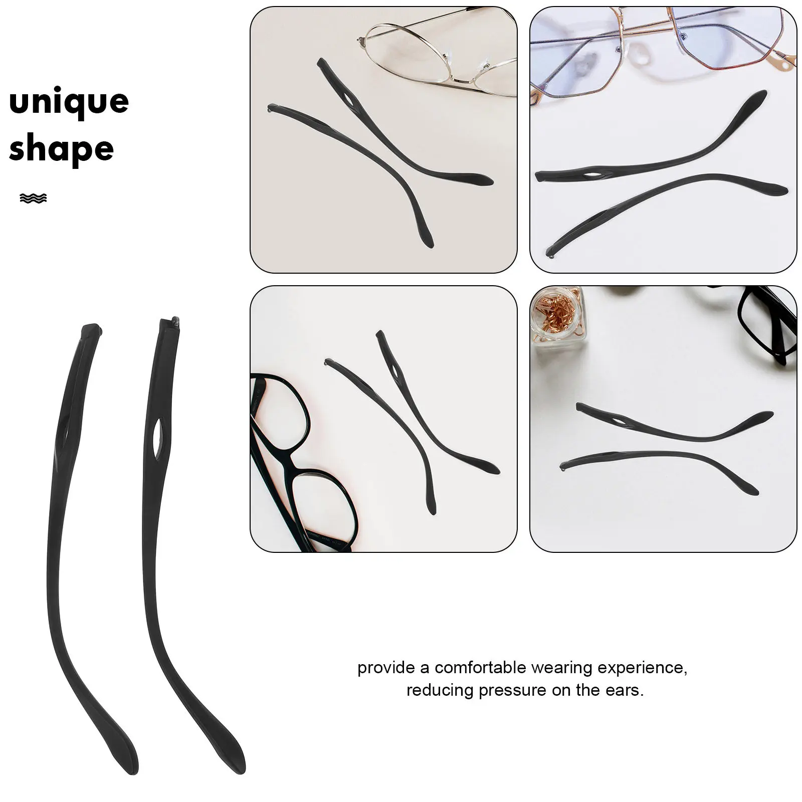1Pair Eyewear Temple Legs Replacement Eyeglass Repair Kit For Glasses Frame Repair For Adults Universal Fit