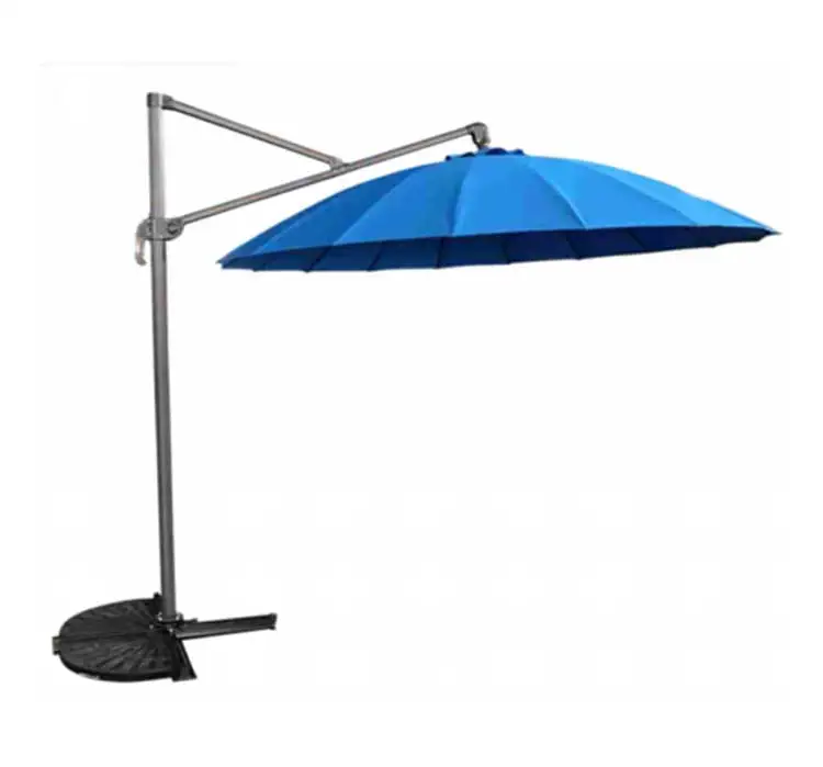 New Arrival Aluminum arket Auto Tilt Patio Umbrella Fiberglass Hanging Roman Sunshade Umbrellas