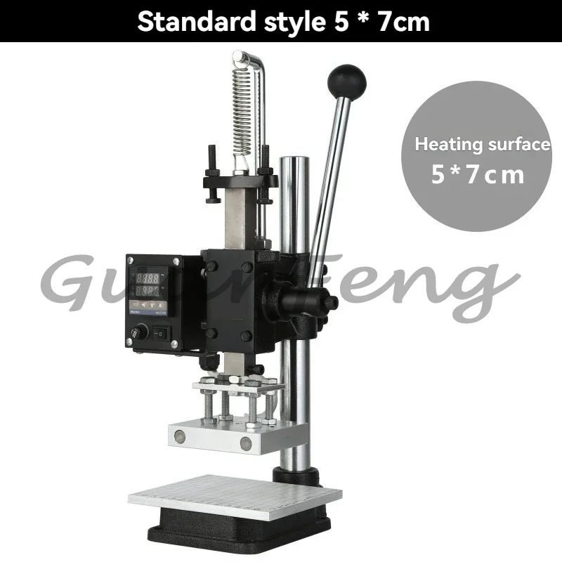 Small Hot Stamping Machine Manual Hot Press Embossing Machine Leather Cutting Imprinting Machine