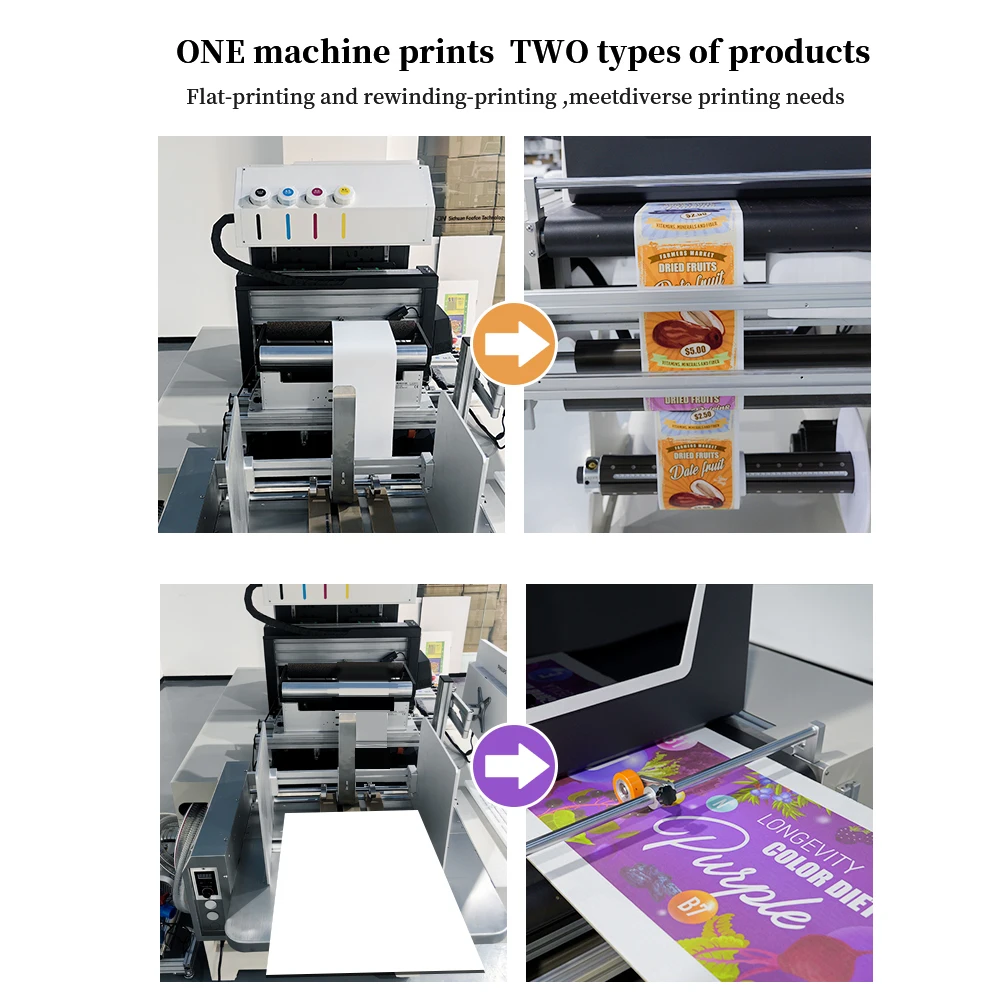 New Style High Quality Digital Cardboard Printer Roll To Roll Printer Multi-Function Single Pass Printer