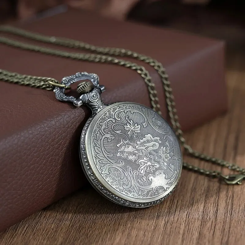 Кварцевые карманные часы с римскими цифрами для мужчин и женщин, полый корпус, ожерелье с вырезами, лучшие подарки для мужчин и женщин