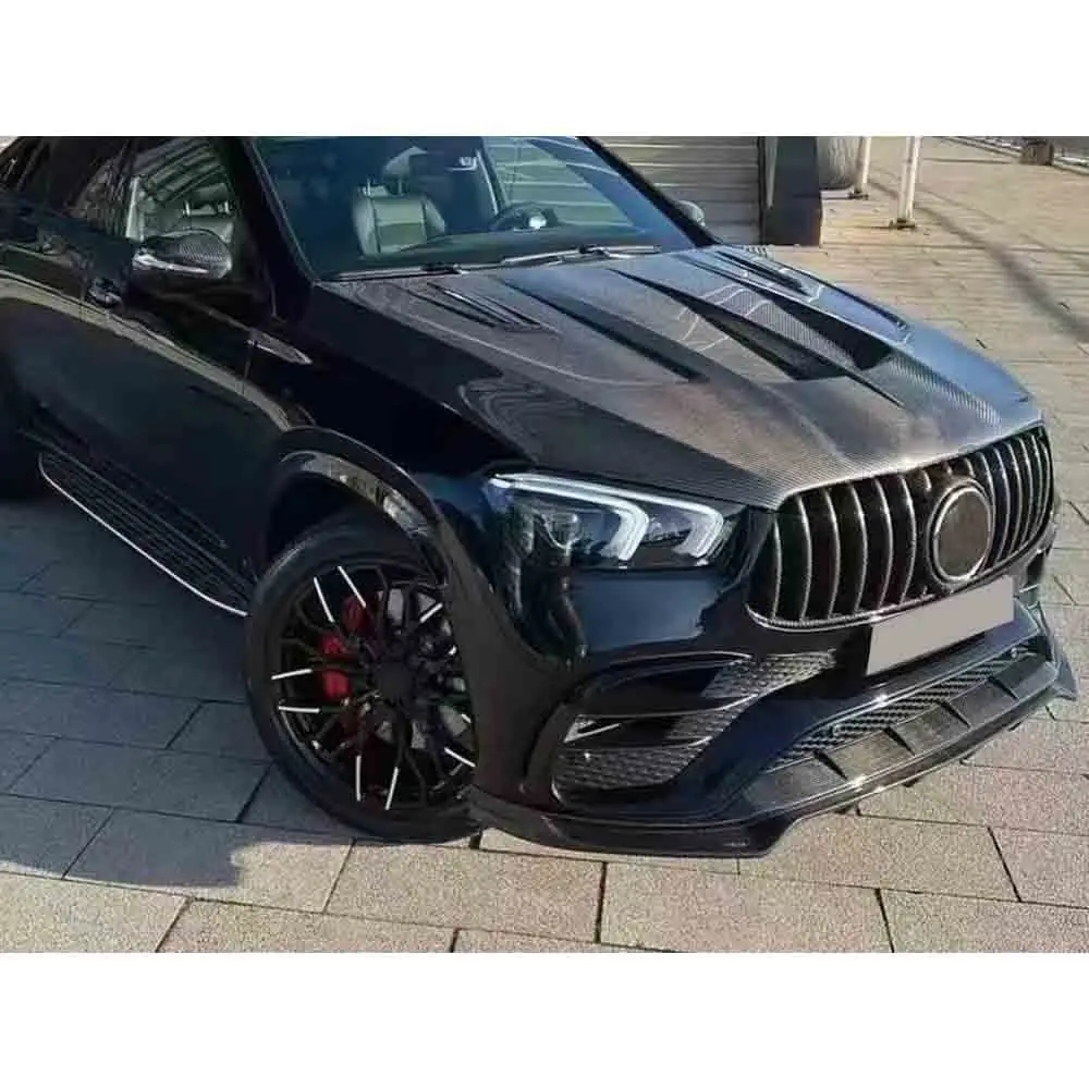 For Mercedes Benz GLE Class W167 GLE450 GLE53 AMG Sport SUV 2020 2021 2022 Front Bumper Lip Spoiler Chin Protect Cover