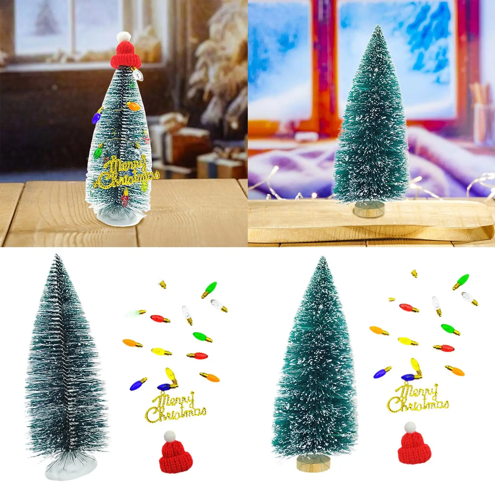 Christmas Tree Statue Decoration Collection Tabletop Ornament for Table Centerpieces Housewarming Bookshelf Office Fireplace