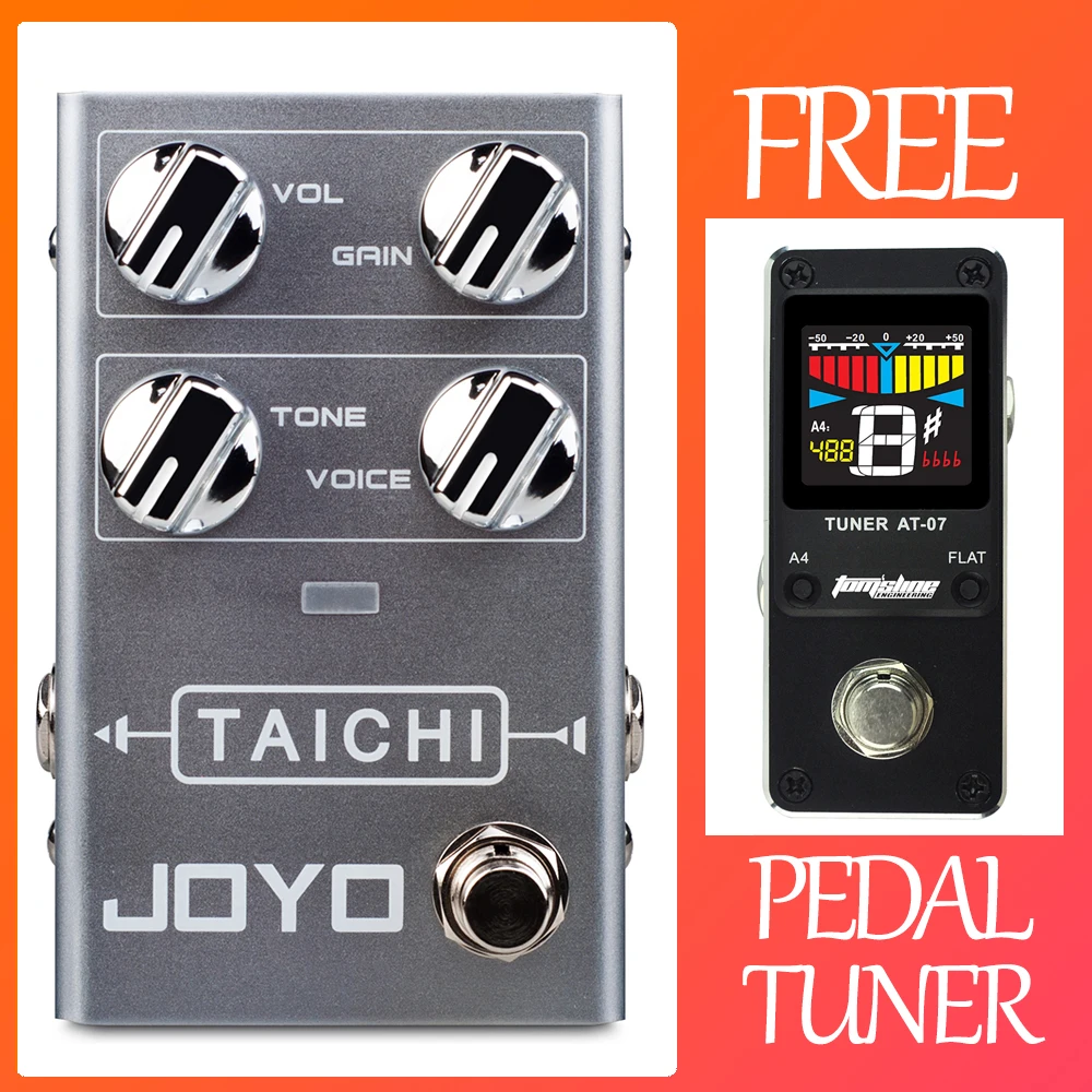 

JOYO R-02 TAICHI Low Gain Overdrive Effect Pedal Different EQ Frequency Bands OD Classic Amp Sound Guitar Pedal True Bypass