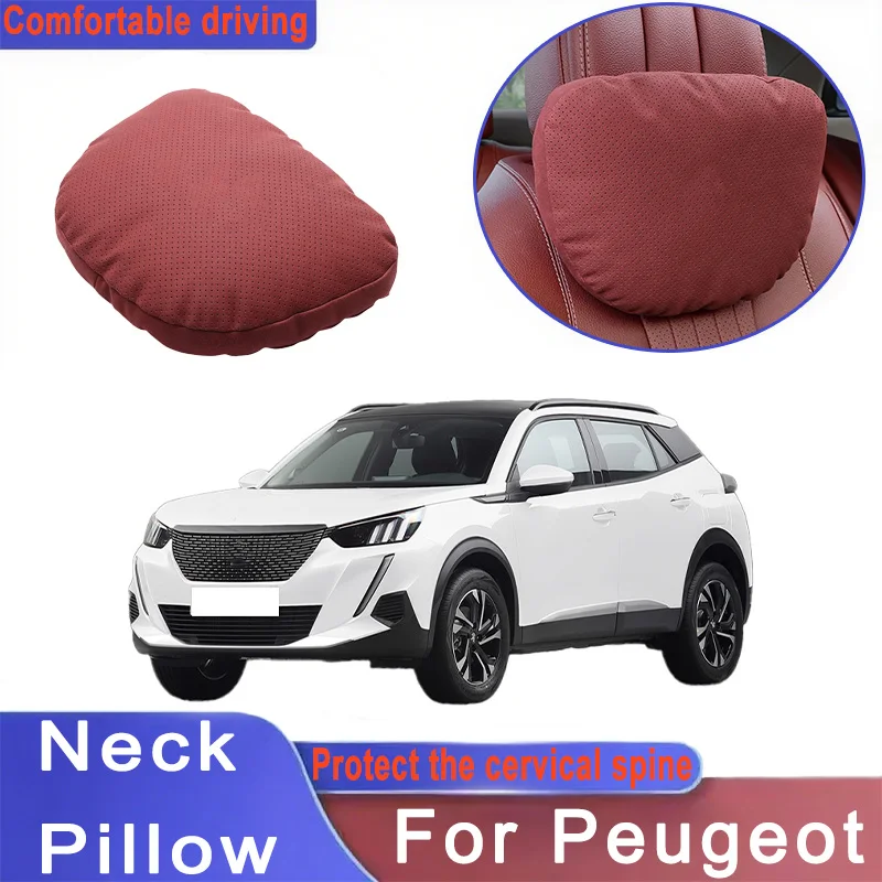 

Car Headrest Neck Support Seat Lumbar Cushion Neck Pillow Accessories For Peugeot 107 206 307 308 2008 3008 4008 207 208 407 508