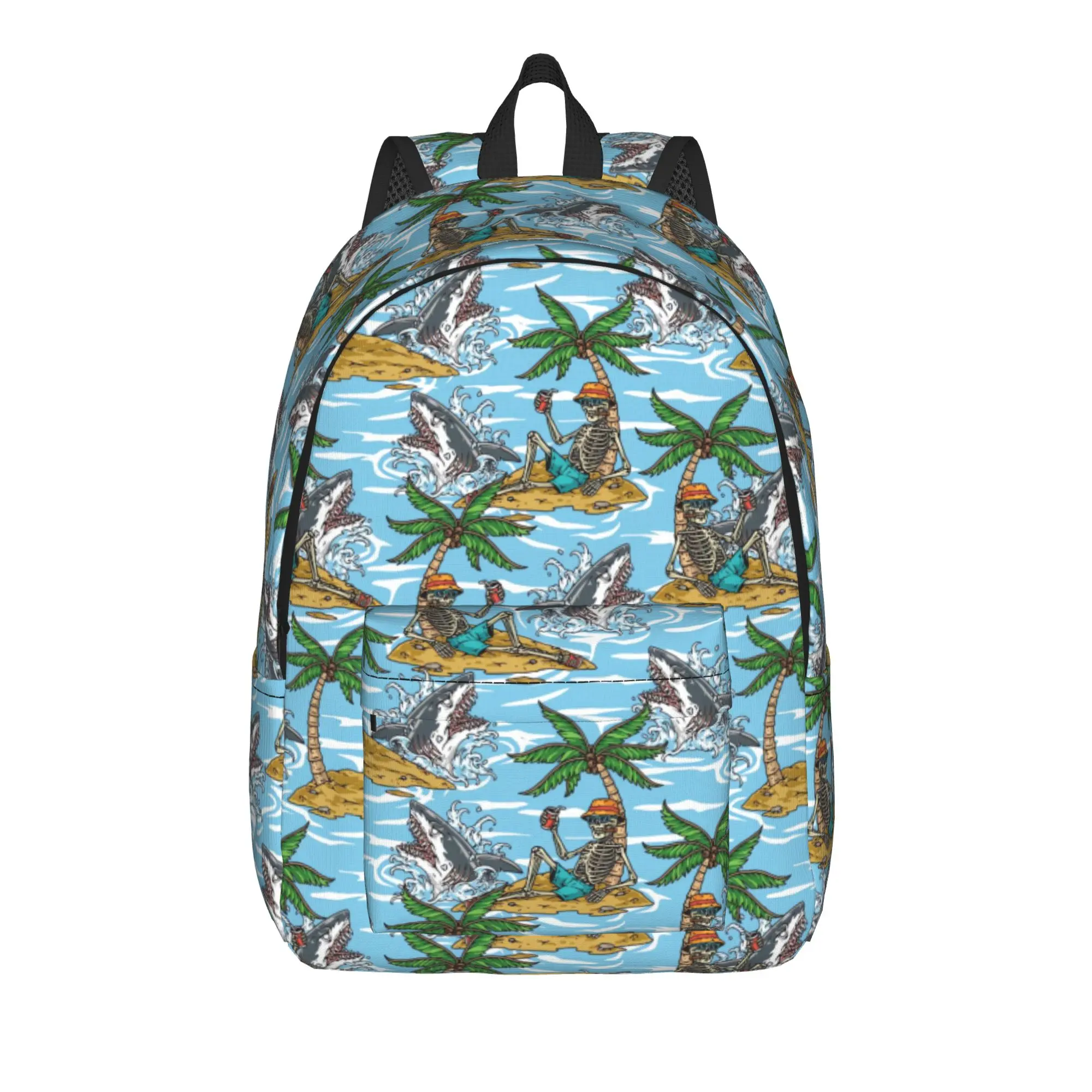 Dangerous Beach Colorful   Backpack  Daily Backpacks Student Kawaii School Bags Designer Print Rucksack