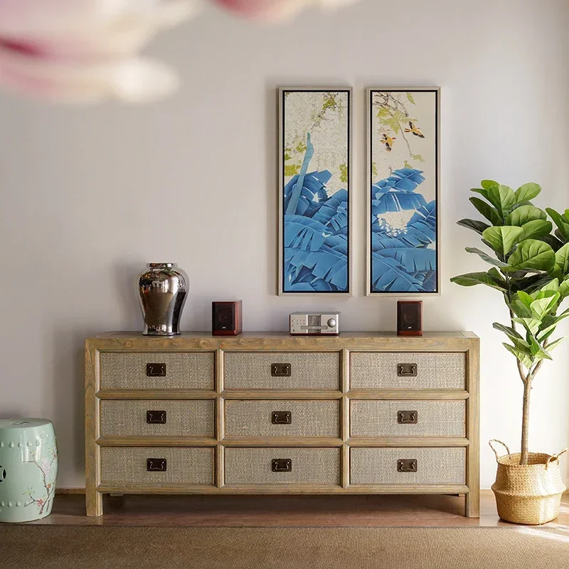 

Wooden Chest of Drawers Bedroom Storage Wooden Wall Retro