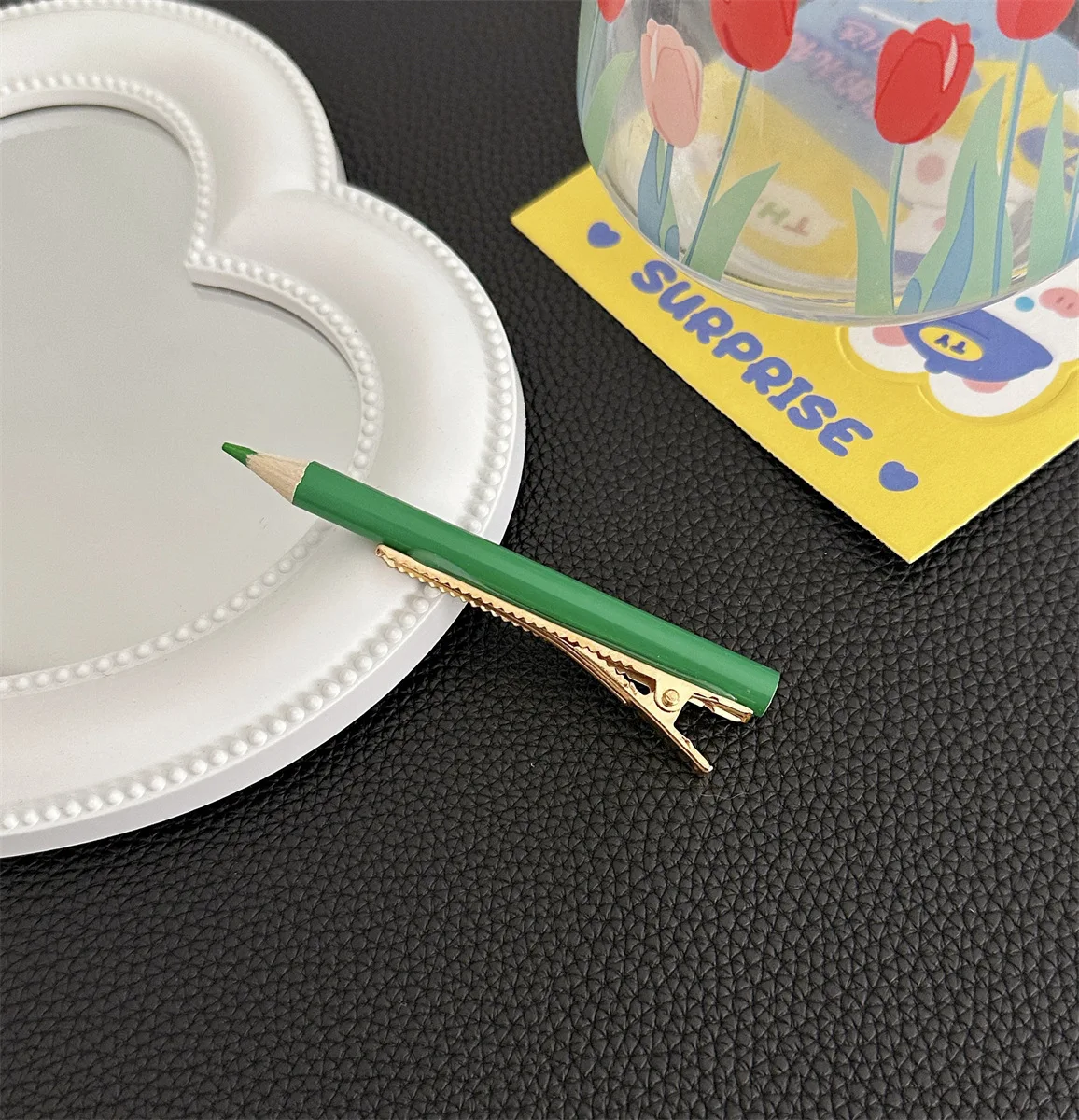 اكسسوارات تصفيف الشعر المشابك النسائية الملونة قلم رصاص مشبك شعر دبوس شعر رائع منقار البط للنساء الحفلات #5