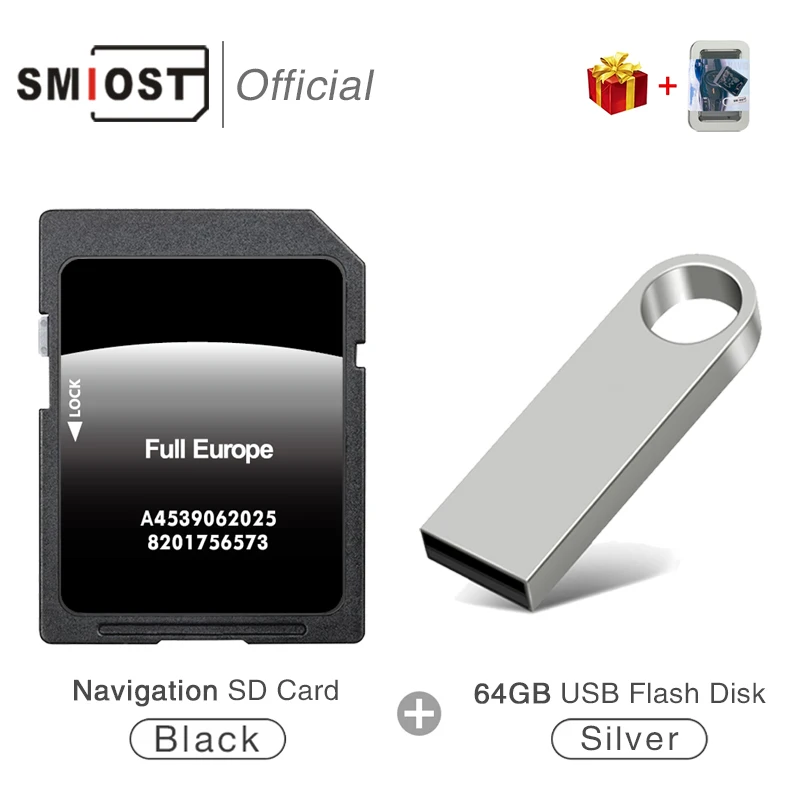 

SMIOST Maps Version 2025 for Smart 453 mit Cool & Media Navigation Car Full Europe Map Update Sat Nav System