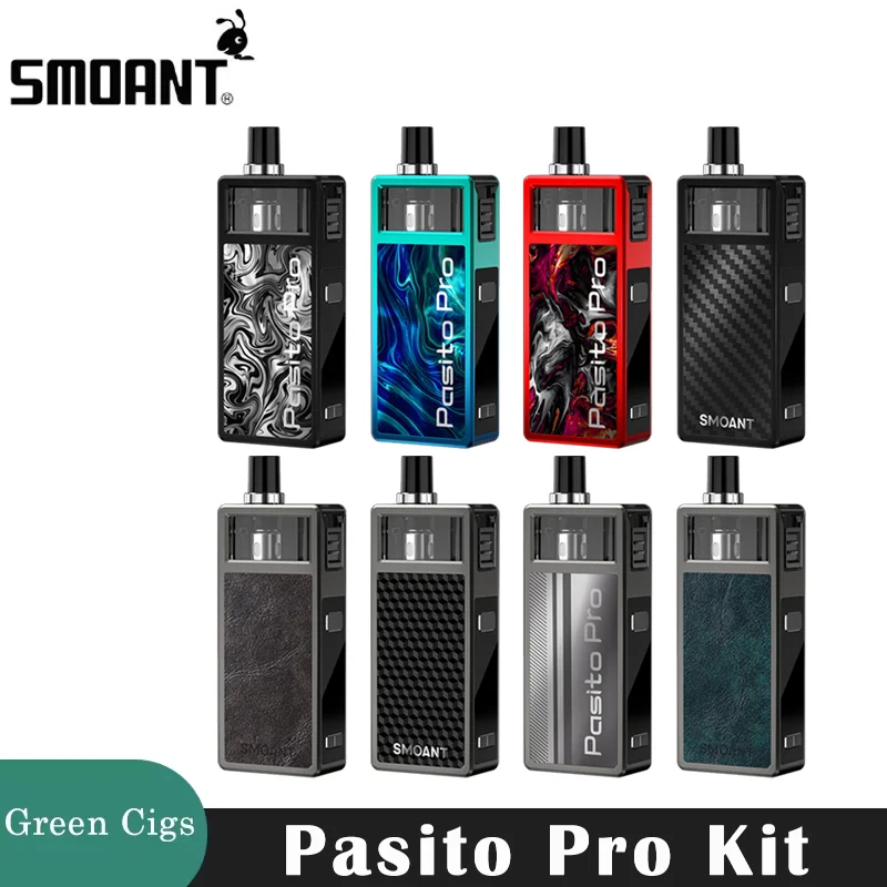 Smoant pasito Pro ชุดบุหรี่ไฟฟ้าแบบขดลวด, บุหรี่ไฟฟ้าแบบขดลวดรุ่น4มล. พร้อมแบตเตอรี่1500มิลลิแอมป์ต่อชั่วโมง