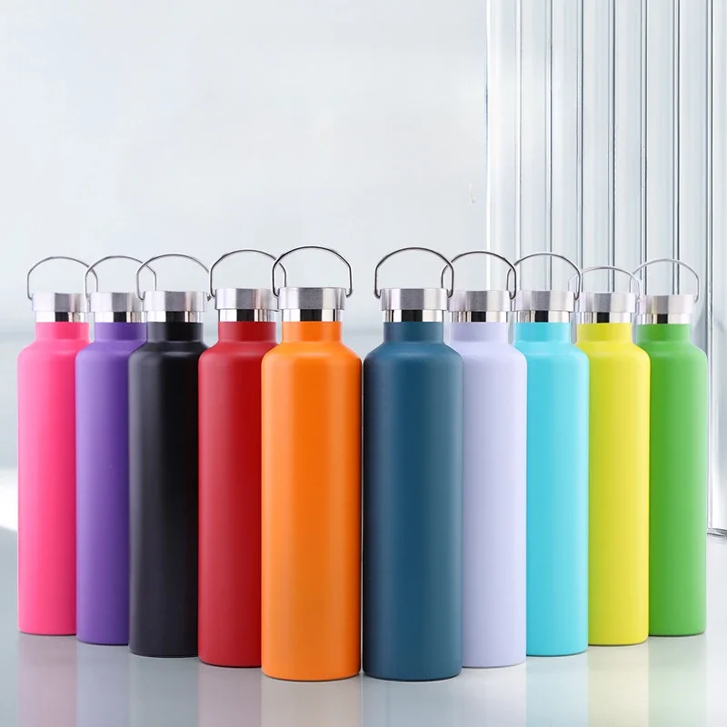 American Style Large Mouth Hand-held Thermos Stainless Steel Sports Kettle Outdoor Cycling Portable Mountaineering Space Kettle