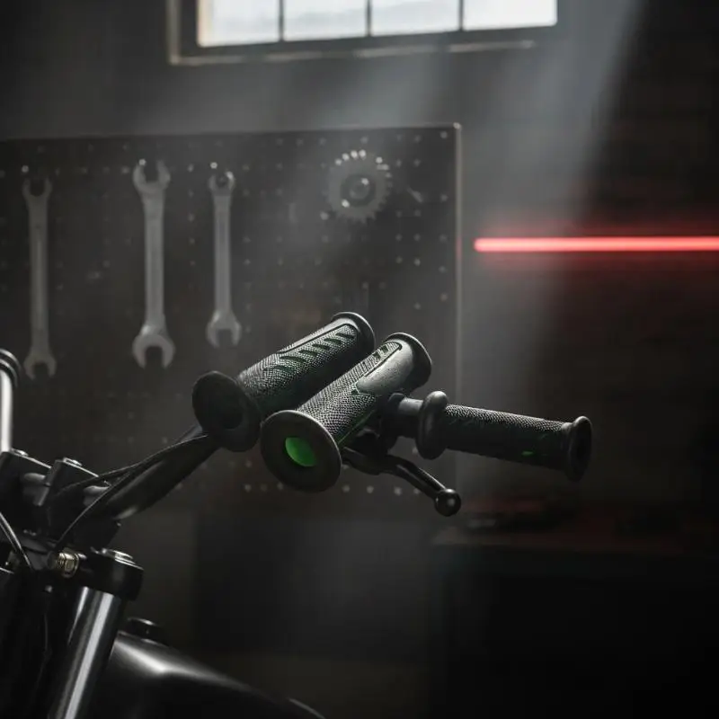 Motorcycle Handlebar Grips Anti Skid Soft Rubber Universal Fit for Motorbike Dirt Bike Beginner Riding Decor