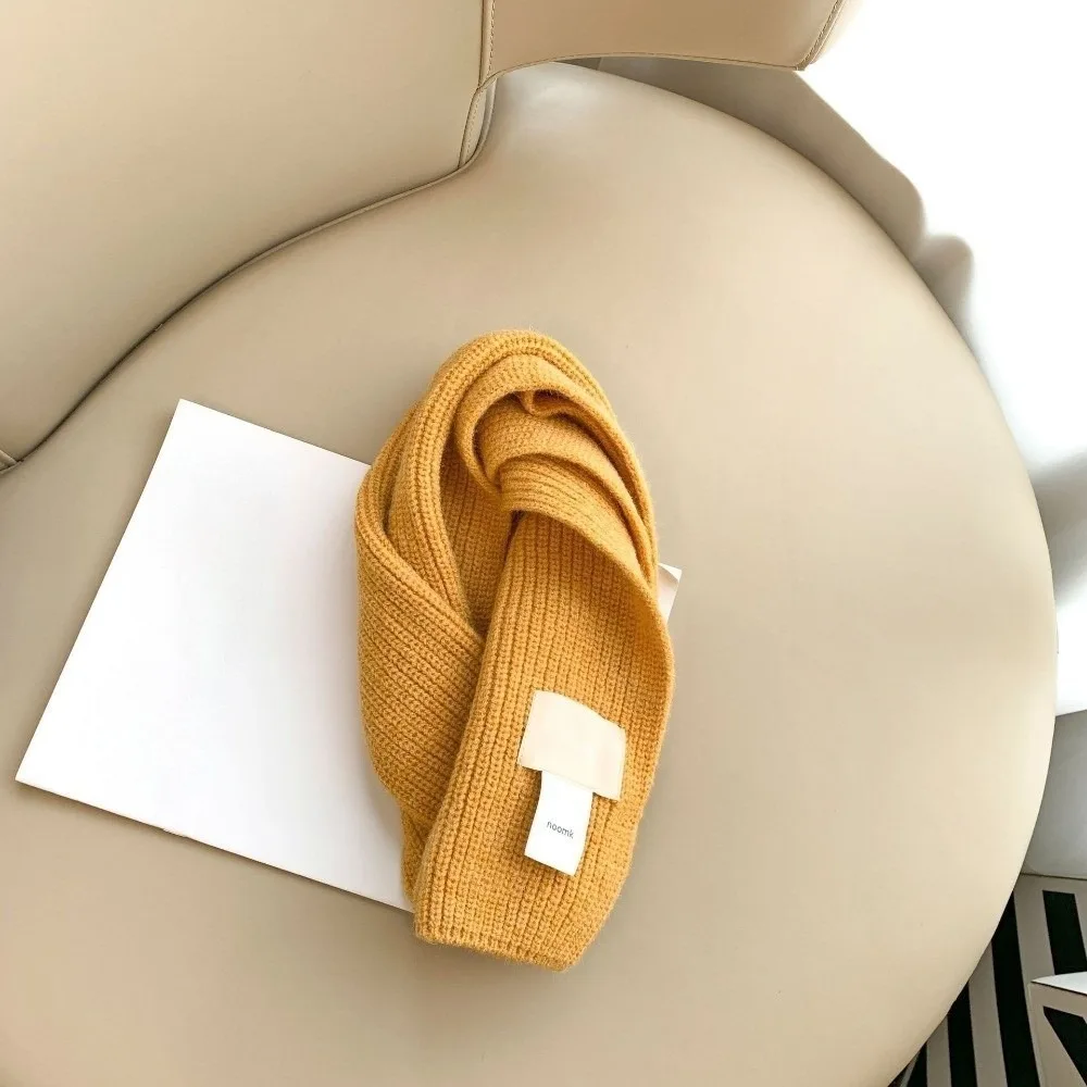 Nowy, wiatroodporny ocieplacz na szyję, odporny na zimno, ciepły, dziergany szalik, uniwersalny, jednolity kolor, chusta na szyję do sportów na świeżym powietrzu.