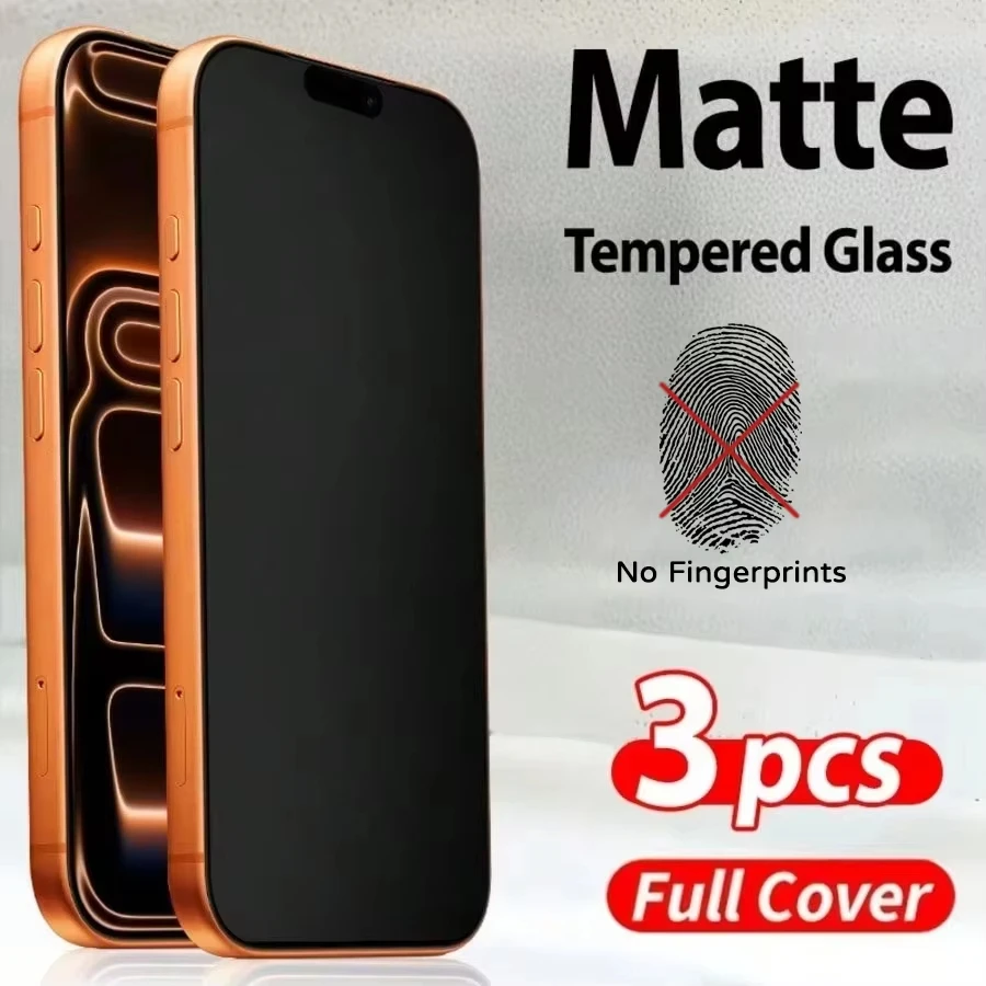 1-3 Stück Matte Panzerglas-Displayschutzfolien für iPhone 18 17 Pro Max 16 15 14 11 16e Air 13 12 Mini XR XS 7 8 Plus Glasfolie