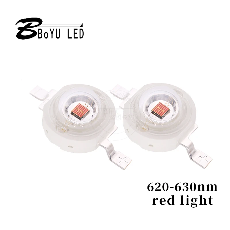 

High-power LED lumens lamp beads 1-3-5W red light (620-630nm) LED diode chip flashlight stage light landscape lighting