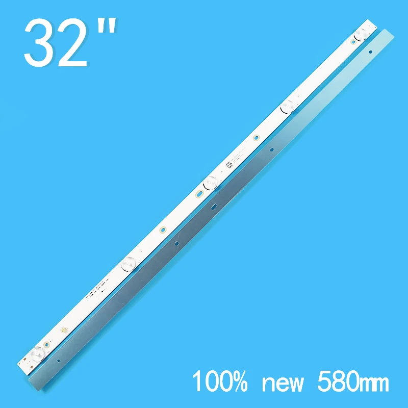 New 2PCS/lot 580mm 5LEDs 6V For 32