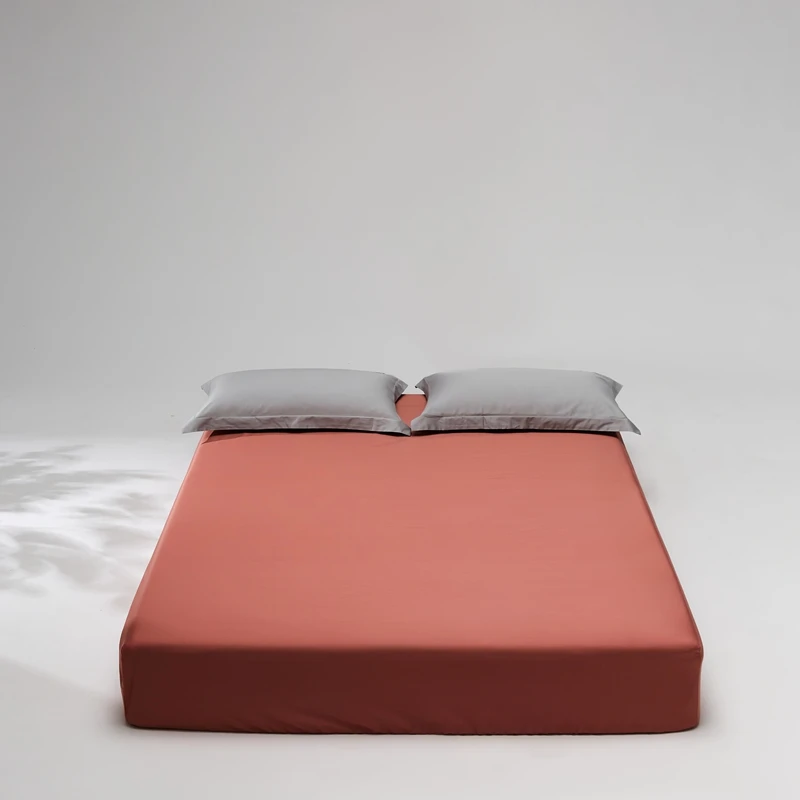 Luxury 800TC Egyptian Cotton Fitted Sheet with Elastic Band High End Mattress Cover for Single Double Queen King Size Bedsheet