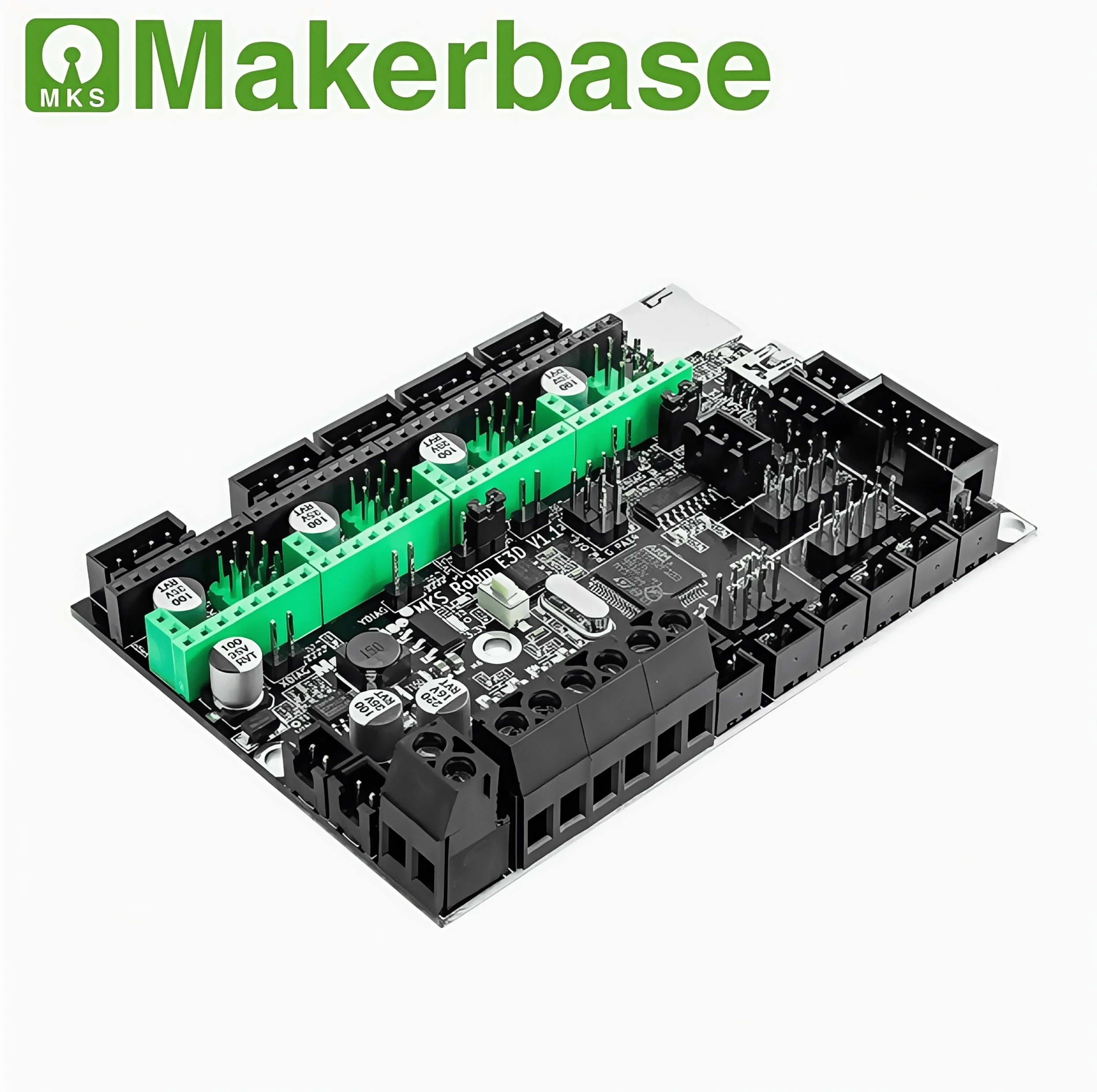 

Материнская плата Makebase MKS Robin E3D V1.1, детали 3D-принтера с драйвером TMC2209 VS SKR MINI E3 V3.0 для Ender3/5 Voron и Klipper