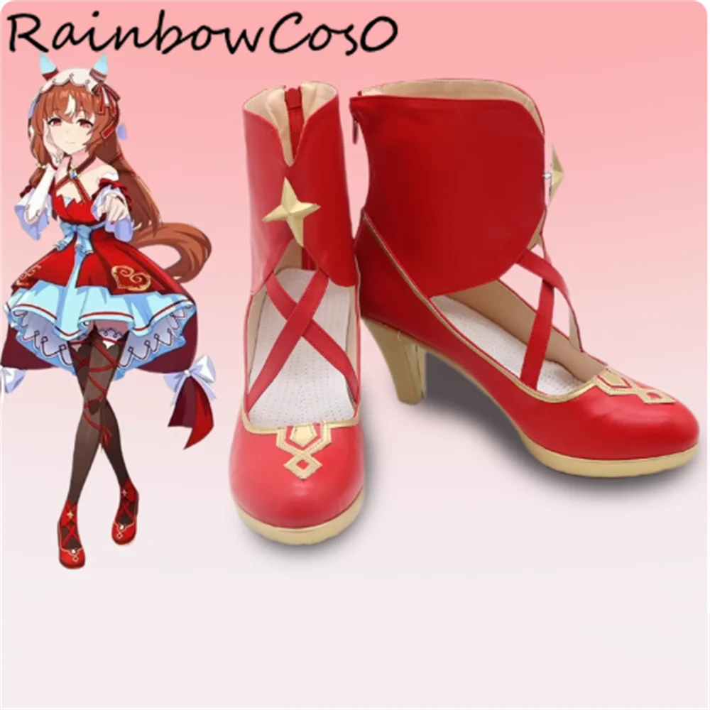

Все еще в любви Umamusume Pretty Derby Обувь для косплея Сапоги Игра Аниме Вечеринка Хэллоуин RainbowCos0 W5429