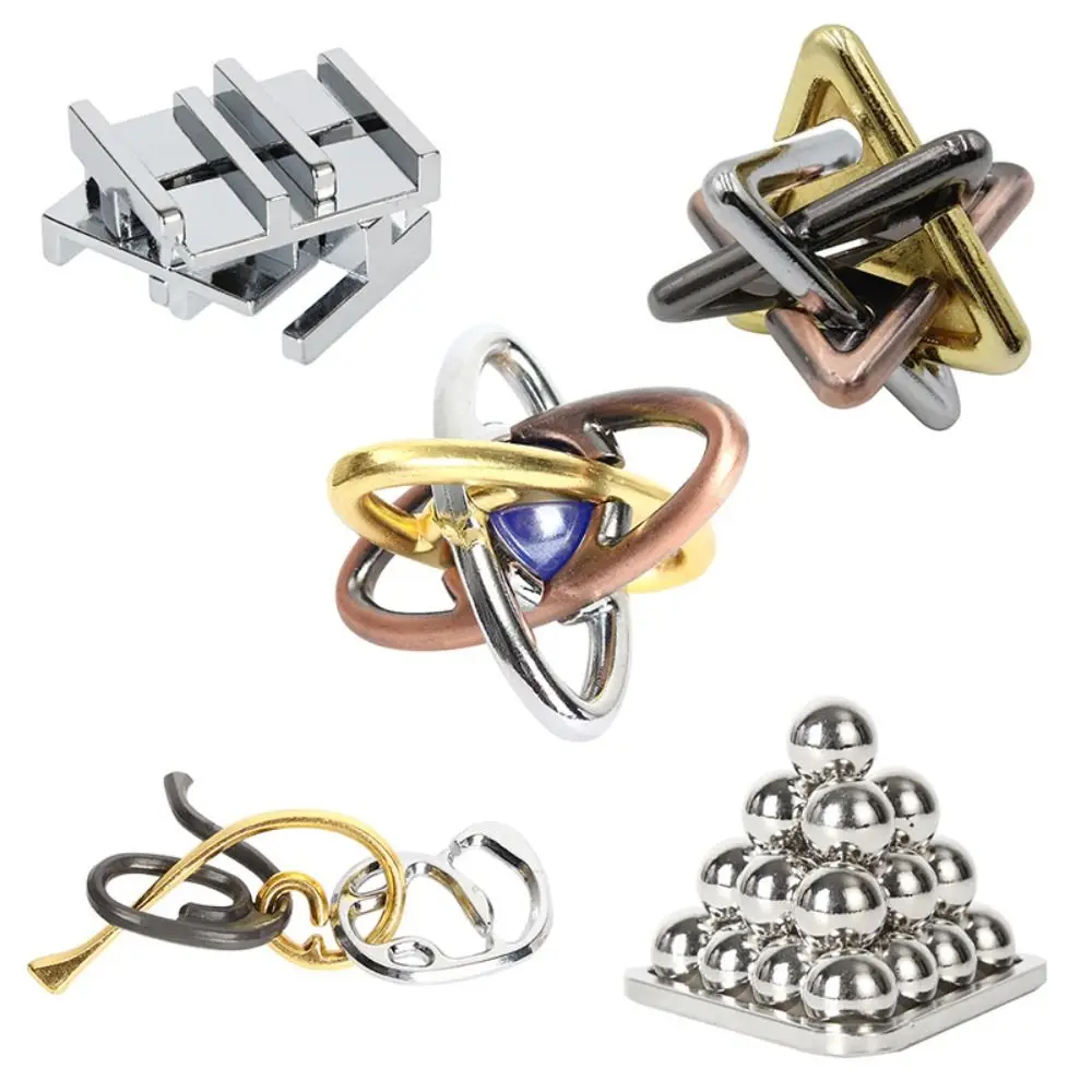 Luban Lock alliage casse-tête Puzzle jouets casse-tête déverrouiller jouet déverrouiller jouet 3D Puzzle rétro IQ Luban serrure Puzzle jouet enfants cadeaux