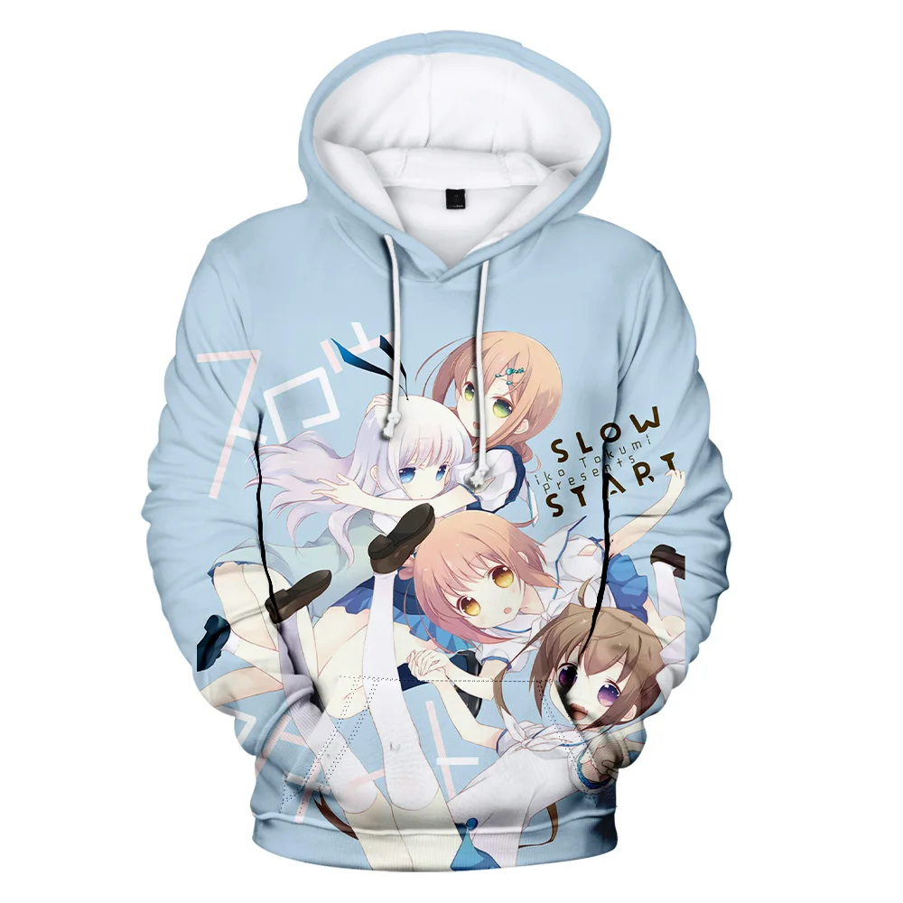 3D-Drucke langsam starten Anime Hoodie Frauen Männer Kapuze Sweatshirt Mode Streetwear Pullover Trainings anzug Kleidung