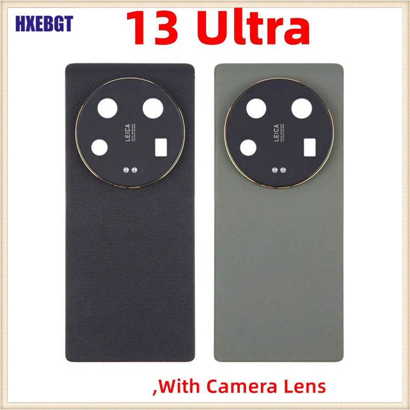 New For Xiaomi 13 Ultra Rear Battery Cover Housing Door 13U Back Glass Lid Chassis With Camera Lens Repair Parts