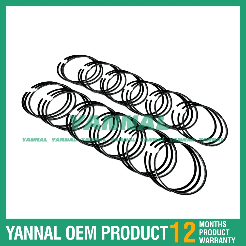 6PCS QST30 Piston Rings Set 3804708 For Cummins engine parts