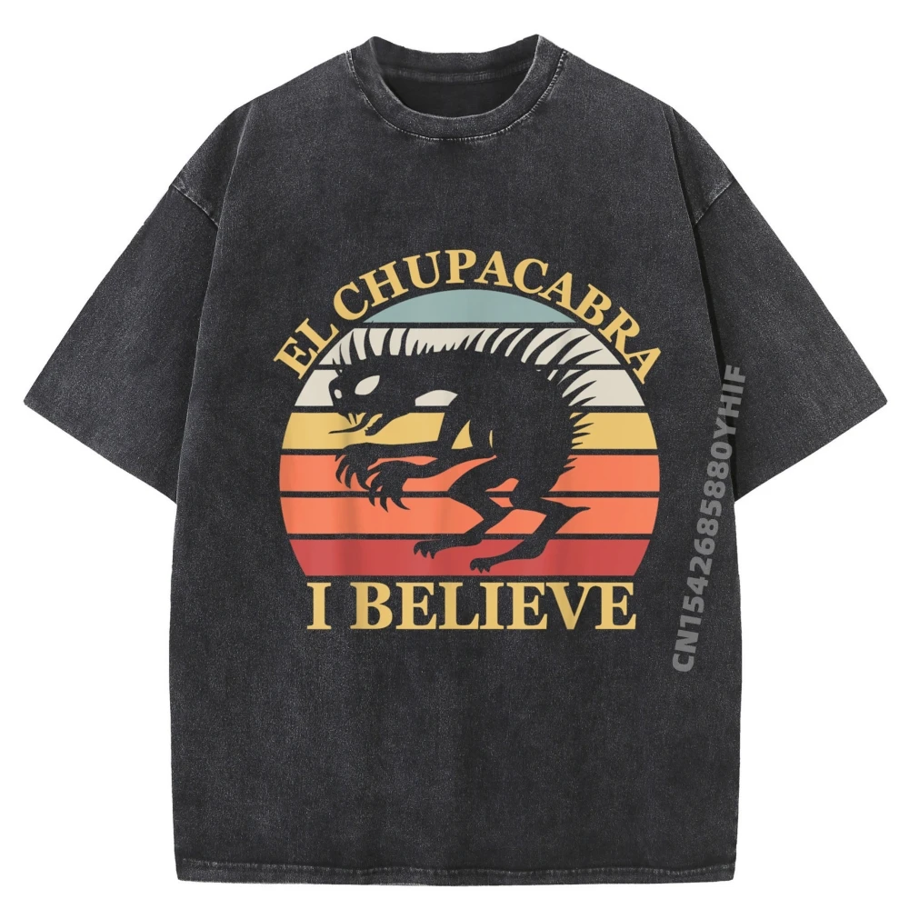 

I Believe In El Chupacabra Urban Legends And Mystery Fans Белая футболка Мужская футболка Camiseta Masculina с рисунком