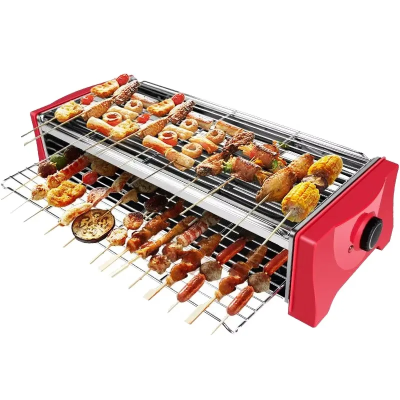 Large Highly Efficient Multifunctional Detachable Outdoor Indoor Table Smokeless Electric Grill Barbecue Griddle BBQ Party
