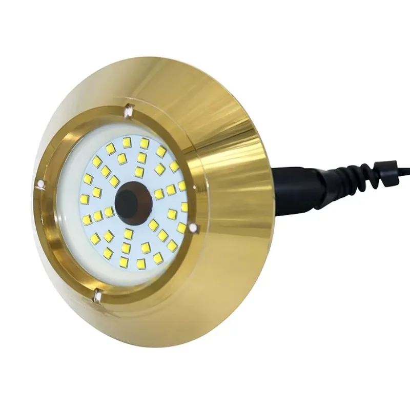 

13000lm Bright Corrosion-Resistant Bronze 180W 12V 24V Thru Hull LED Boat Underwater Lamp