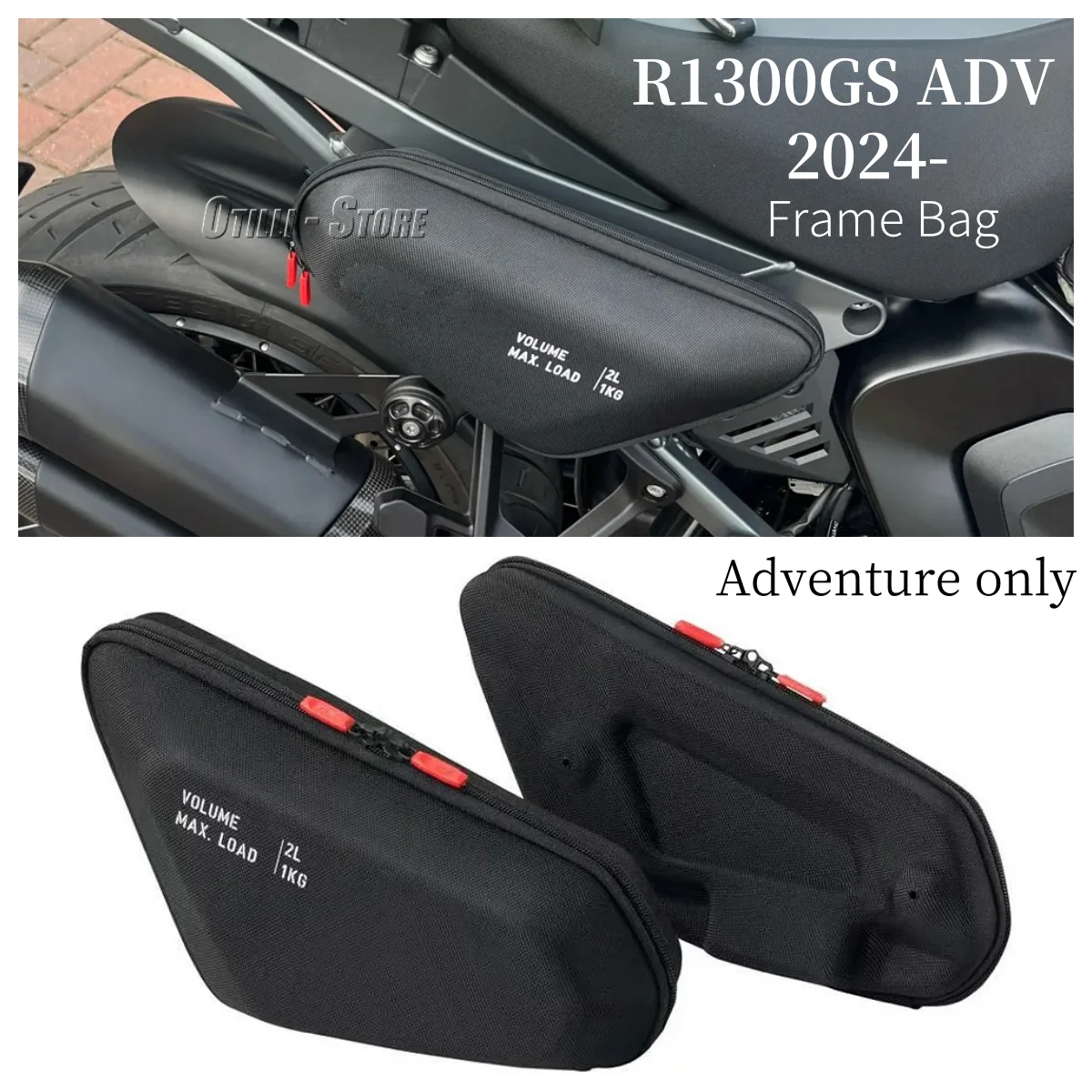 

Новинка для BMW R1300GS Adventure R 1300 GSA R1300 GS ADV 2024 2025, сумка для хранения боковой рамы мотоцикла, водонепроницаемая сумка