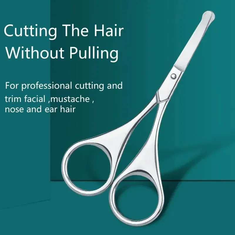 For Nail Beard Manicure Cutter Straight  Nose Hair Scissors Eyebrow Round Trimmer Tip Makeup Stainless Steel  Tools