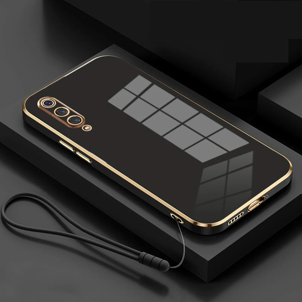 Per Samsung A7 2018 Custodia Galaxy A750 Custodia per telefono placcatura quadrata di lusso SM-A750G Cover posteriore in silicone TPU morbido antiurto Fundas