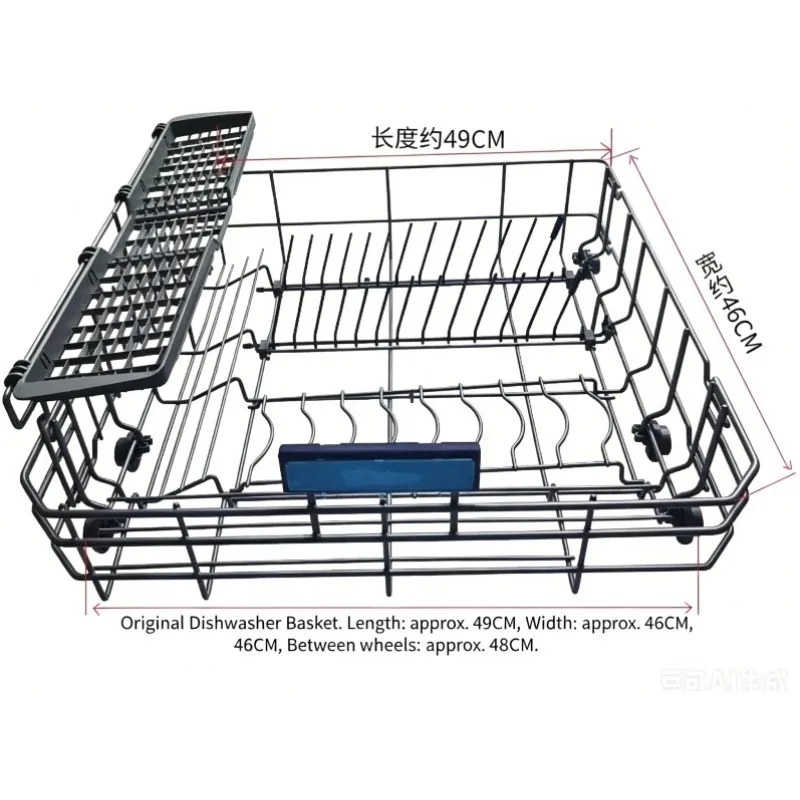 Dishwasher Cutlery Basket Pull Out Rack WQP8 3908 3906 3801 CN X3 Tableware Storage Replacement Part