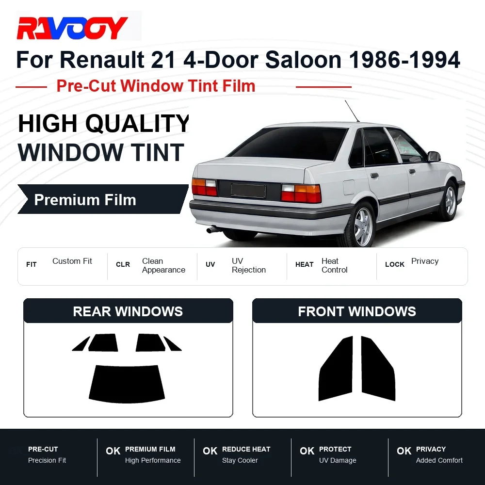 premium-pre-cut-window-tint-for-renault-21-4-door-saloon-1986-1994-front-rear-windows-uv-heat-rejection-privacy-film