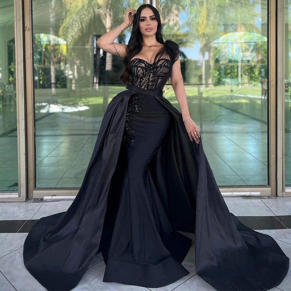 Vestidos de noche con espalda descubierta para mujer, vestido Formal de satén con hombros descubiertos, esponjoso, estilo princesa, para fiesta de graduación