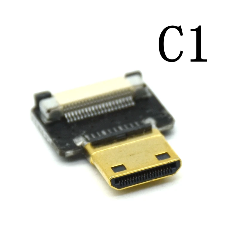 FPV HDMI Type A Male UP Down Angled 90 Degree To HDMI-compatible HDMI FPC Flat Cable For Camera Multicopter Aerial Photography