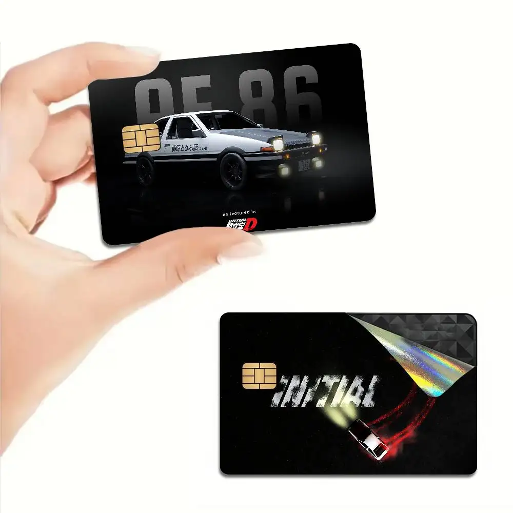 Car Anime Initial D Credit Card Skin Stickers for VISA Bank Card Transportation Card Waterproof