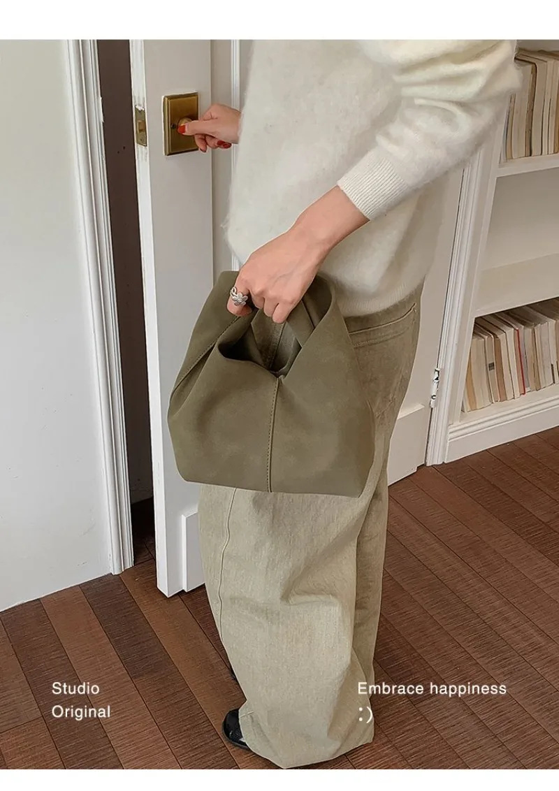 CEEKAY Wildleder-Handtasche im Hobo-Stil mit Perlenanhänger, Metallring, dünnem Riemen, vielseitig einsetzbar für den Alltag, Pendeln und Freizeit, große Kapazität – Detail 30