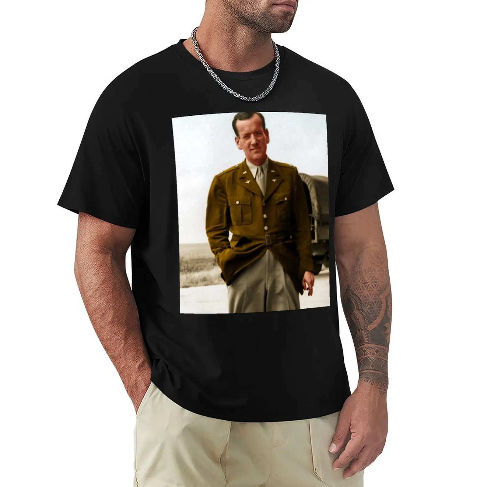 Glenn Miller color photo 1942 T-Shirt anime t shirts for man T-Shirt