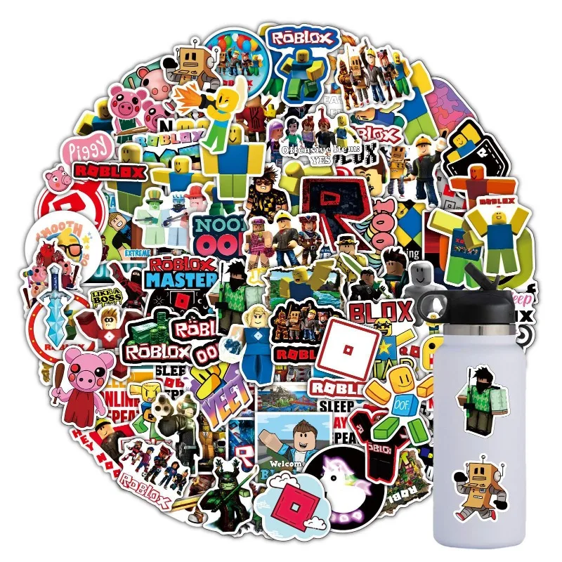 New ROBLOXS Game 50/100pcs Cartoon Stickers Water Cup Luggage Notebook Guitar Scooter Graffiti Waterproof Stickers Gift Toy