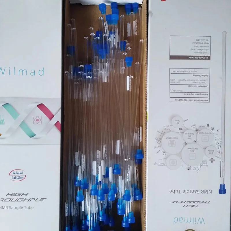 Wilmad Lab Glas-NMR-Röhre, 7 Zoll NMR-Probenröhre mit Deckel für Laborexperimente