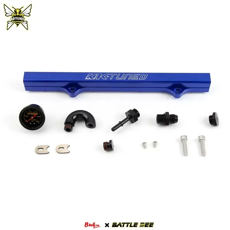 Hot Sale For Hon*da for Civic K20 K24 FD2 CL7 DC5 Fuel Rail with Oil Pressure Gauge Engine Parts Blue